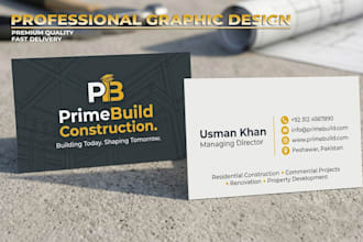 design modern minimalist double sided business cards, print ready