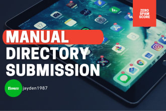 manually do 15 directory submission high PR websites