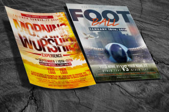 design sports, church, food, games event flyer
