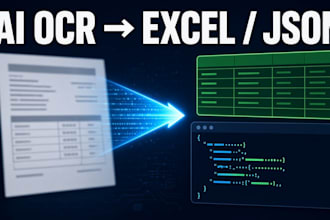 build ai ocr to extract invoice and PDF data to excel, json or API