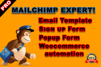 design mailchimp email template, and newsletter, run email campaign