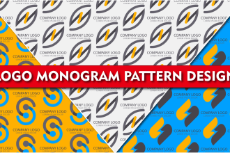 provide custom, monogram, luxury pattern, from logo design