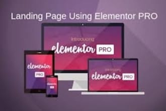 design custom website and landing page with elementor pro
