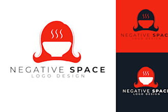 negative space logo design for business