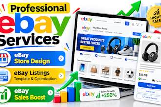design your ebay store, create listing templates and optimize listings