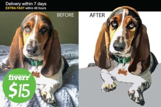 make drawing picture from your pets photo