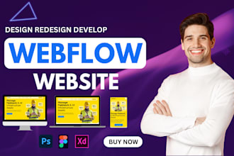 develop the custom webflow landing pages, webflow websites