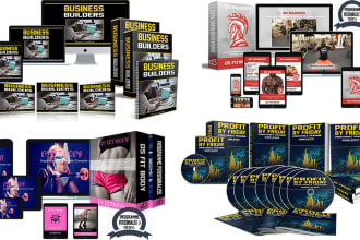 design ecover bundle, digital product mockup and ebook cover