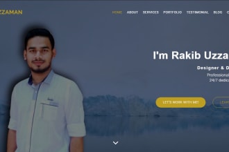 design your landing page and develop website with PHP coding