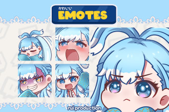 create vtuber chibi emotes and badges for your twitch