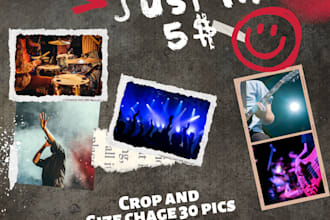 change dimensions, dpi or size up to 30 photos