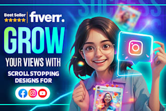 create instagram, facebook post social media designs and youtube thumbnails
