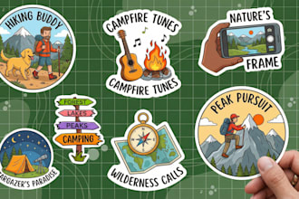 design a unique sticker design tailored just for you
