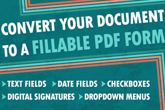 convert your document to a fillable PDF form