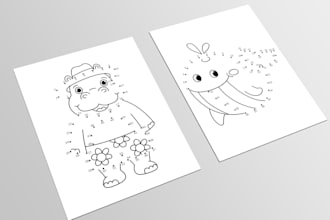 create a dot to dot page for children