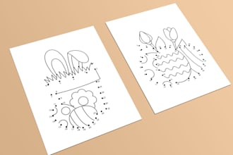 create a dot to dot page for children