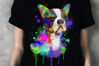 do custom watercolor t shirts design within 12 hours