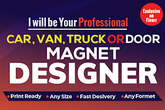 design car, van, truck or door magnet