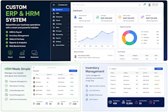 develop a custom erp CRM hrm and business management systems