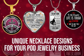 make unique necklaces designs for gearbubble, shineon