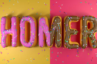 create a delicious donut shaped custom text or logo using cinema 4d