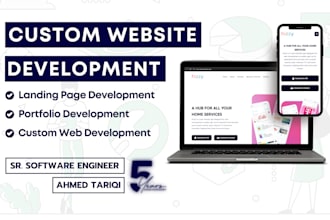 build a portfolio, landing page, website in react, next js, typescript