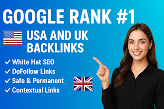 build high authority USA UK dofollow backlinks for top google ranking