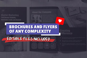 design promotional brochures or flyers