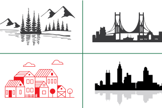 make a wonderful silhouette city skyline landscape