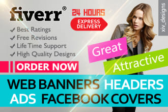 design your web banner,header,ads or facebook cover