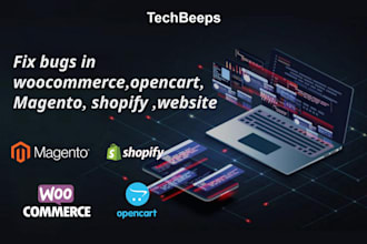 fix any bugs in php, woocommerce, opencart, shopify and more