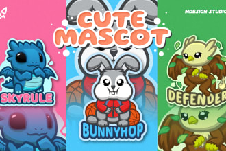 create unique cute logo mascot for you