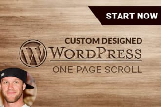 design and create your one page scroll wordpress website