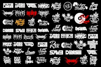design typography dj rap,rock,band,music logo in 6hours
