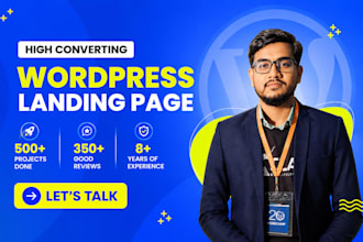design wordpress landing page, elementor pro landing page, landing page design