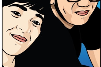 create a logo, mascot, face illustration in vector form