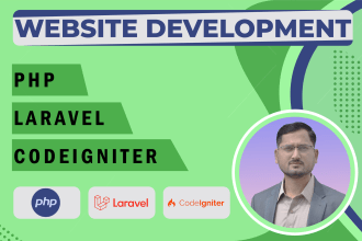 be your web developer in core PHP, laravel and codeigniter