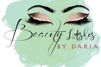 design beautiful eyelash signature logo