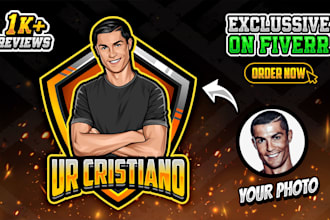 design modern custom logo for youtube, twitch, and facebook