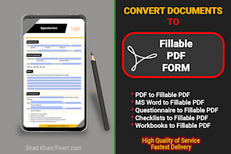create fillable PDF form or convert to fillable PDF