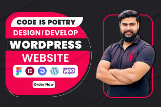 create wordpress site, build wordpress website design, blog website development