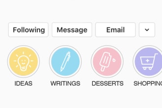 create simple instagram story highlight icons