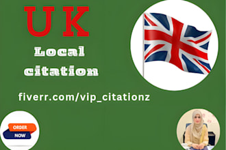 do 350 UK local citations listings and directories for local SEO
