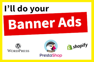 do your prestashop, shopify banner and slider for your store