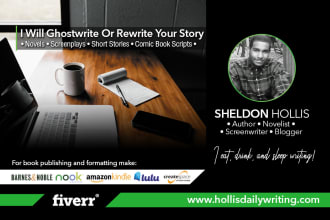 be your creative writer for screenwriting or screenplays