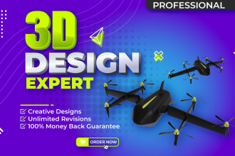 do 3d cad modeling, 3d cad design, 3d product rendering, industrial designing