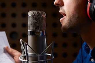 provide professional male british english voiceovers