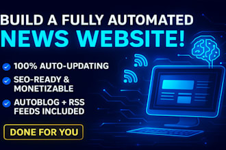 build automated news website autoblog, and RSS aggregator