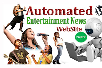 create an automated entertainment news wordpress  website
