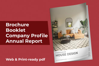 design business brochure, booklet, company profile, annual report in digital pdf